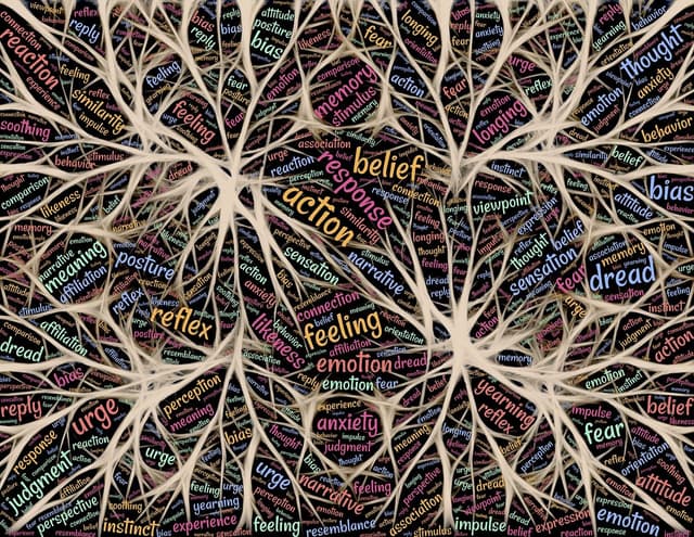 Visual of differnt words for stress, anxiety and depression